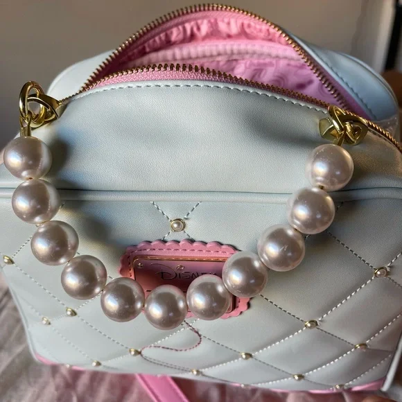 Loungefly Disney Cinderella 70th Anniversary Pearl Handle Crossbody! Never used! - Picture 16 of 16